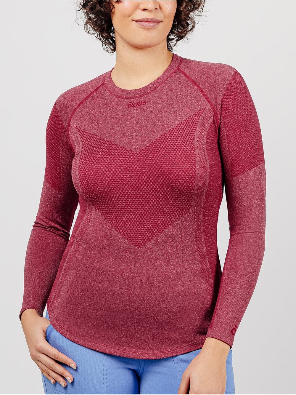 Clove Burgundy Long Sleeve Performance Top Size XL NWOT